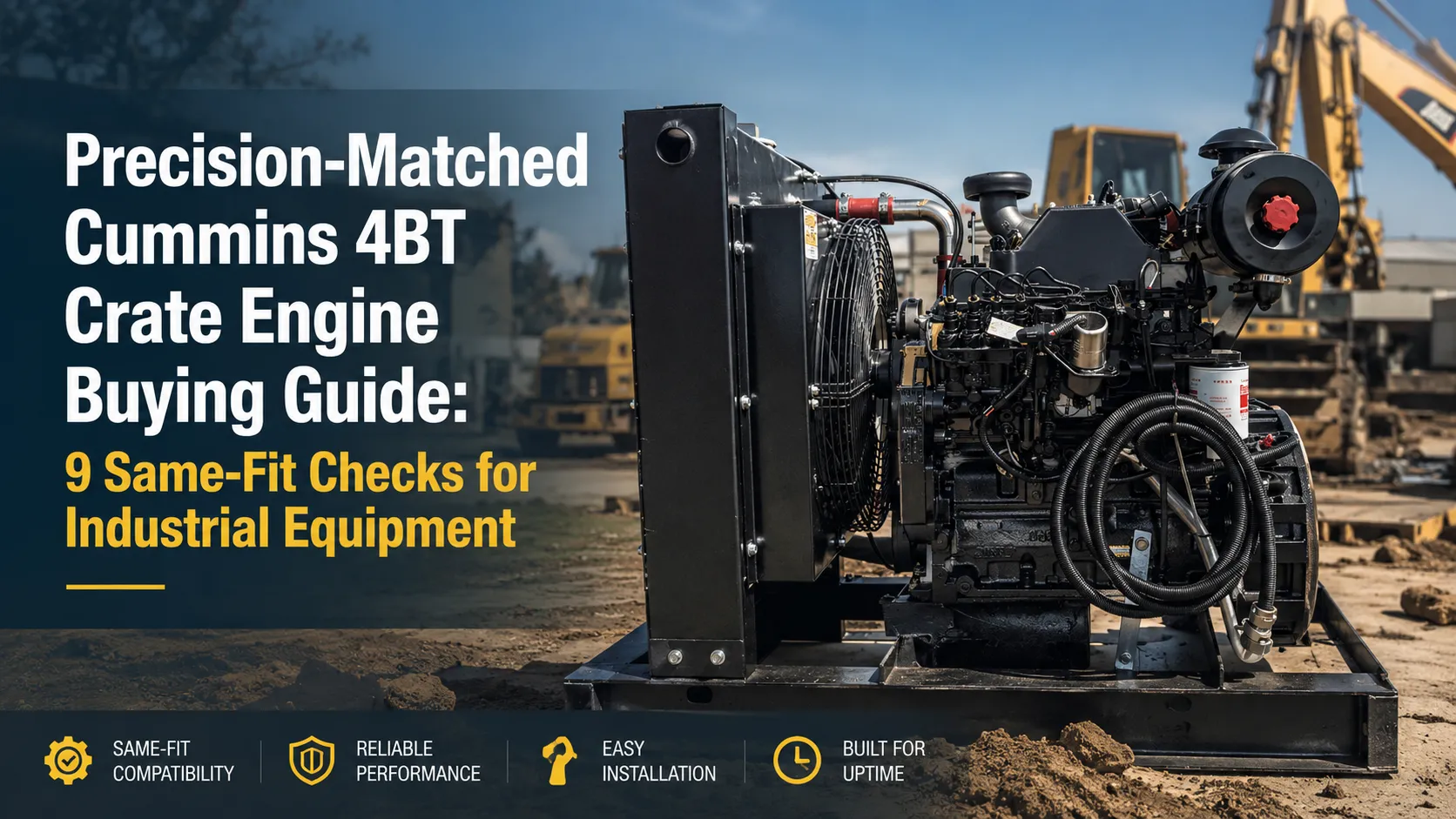 Precision-Matched Cummins 4BT Crate Engine Buying Guide 9 Same-Fit Checks for Industrial Equipment